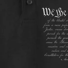 We The People US Constitution 4th Of July Patriotic Dry Zone Grid Performance Polo