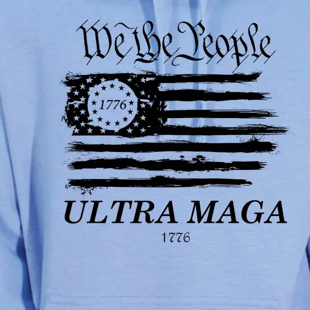 We The People Ultra MAGA Proud Betsy Ross 1776 Flag Unisex Surf Hoodie