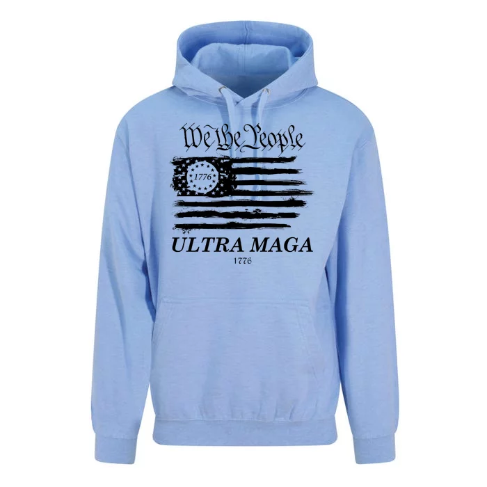 We The People Ultra MAGA Proud Betsy Ross 1776 Flag Unisex Surf Hoodie