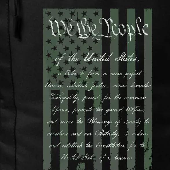 WE THE PEOPLE US CONSTITUTION PREAMBLE UNITED STATES FLAG Daily Commute Backpack