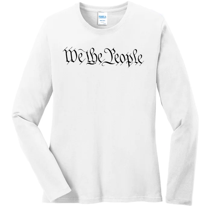 We The People USA Preamble Constitution America Ladies Long Sleeve Shirt