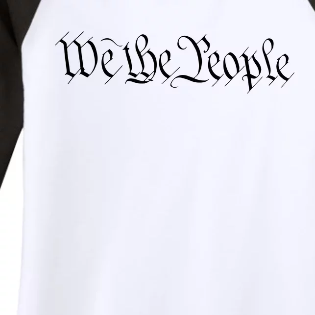 We The People USA Preamble Constitution America Women's Tri-Blend 3/4-Sleeve Raglan Shirt