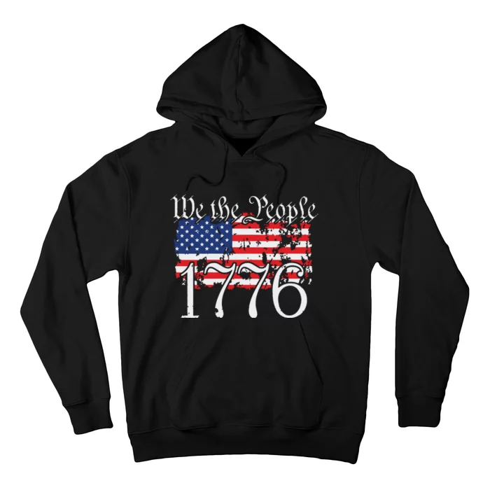 We The People 1776 US Constitution Freedom American Flag Hoodie