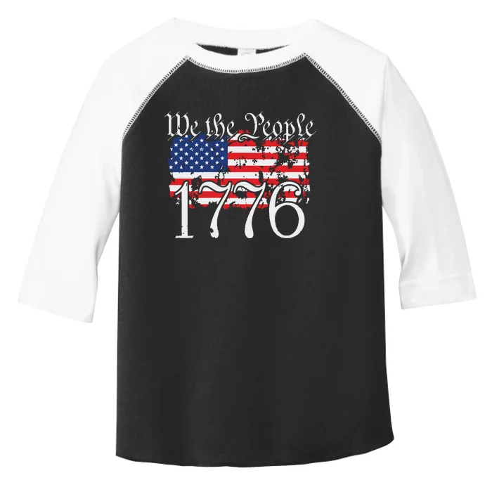 We The People 1776 US Constitution Freedom American Flag Toddler Fine Jersey T-Shirt