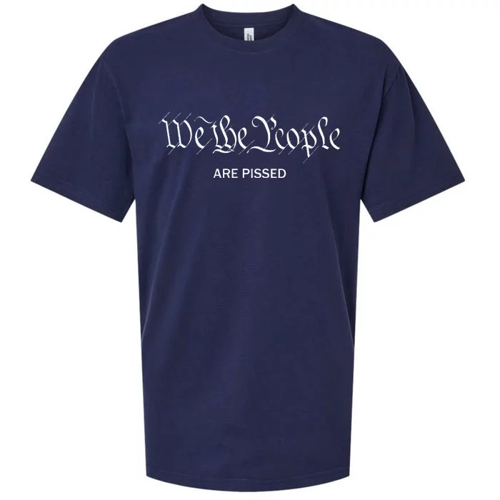 We The People Are Pissed Off Founding Fathers American Sueded Cloud Jersey T-Shirt