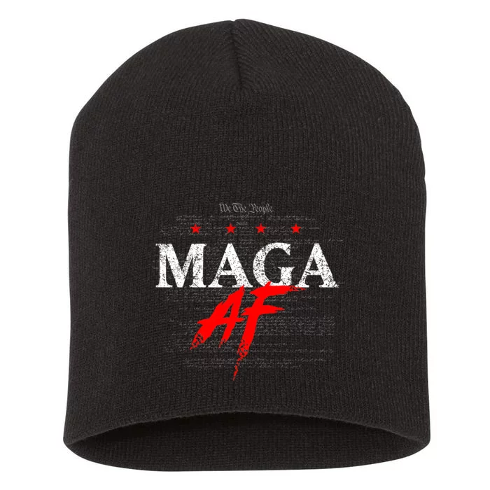 We The People Maga Af Short Acrylic Beanie