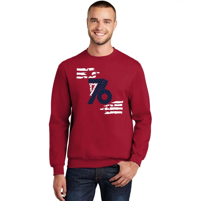 We The People 1776 American Flag Tall Sweatshirt