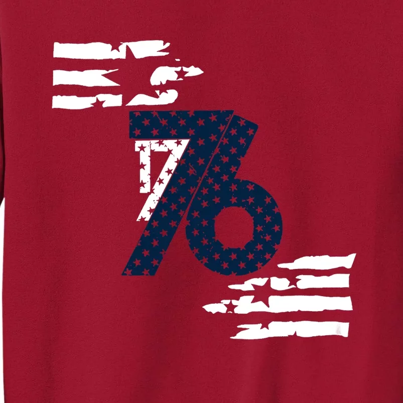 We The People 1776 American Flag Tall Sweatshirt