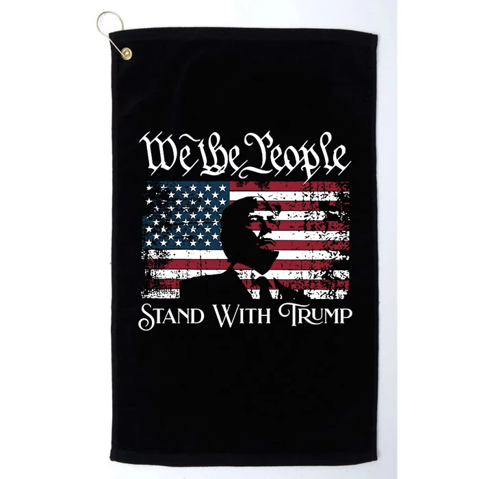 We The People Stand With Trump Platinum Collection Golf Towel