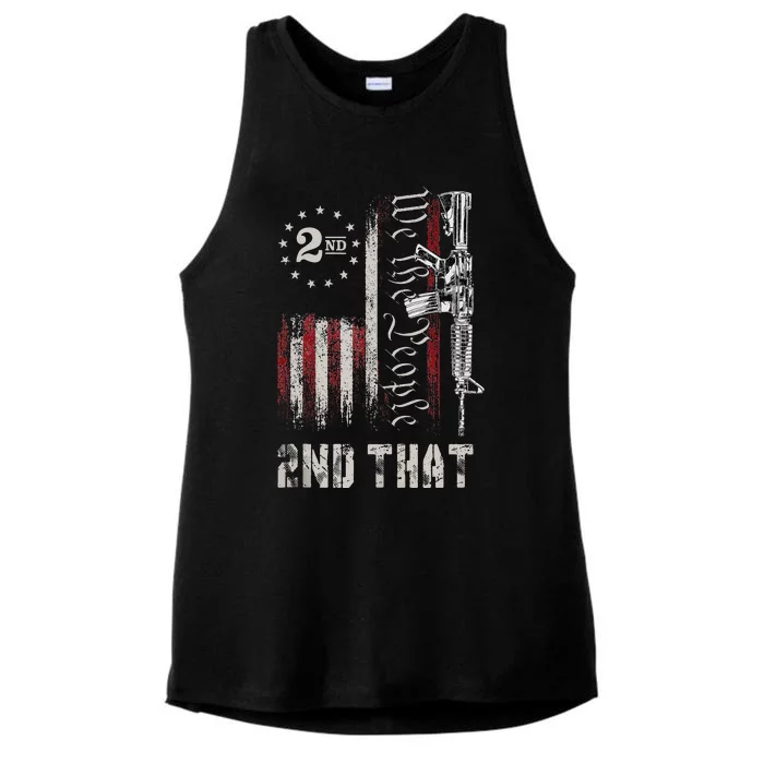 We The People 2nd That Second Amendment Pro Gun American Ladies Tri-Blend Wicking Tank