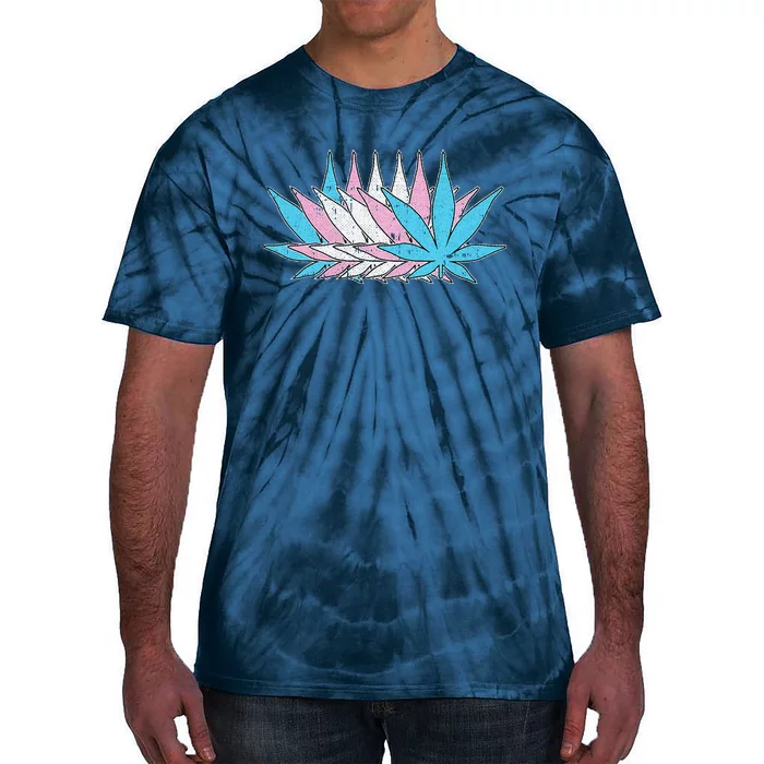 Weed Transg Pride Marijuana Lgbtq Pothead Stoner Tie-Dye T-Shirt