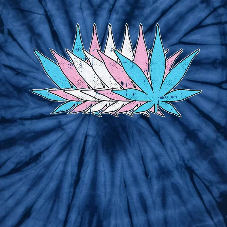 Weed Transg Pride Marijuana Lgbtq Pothead Stoner Tie-Dye T-Shirt