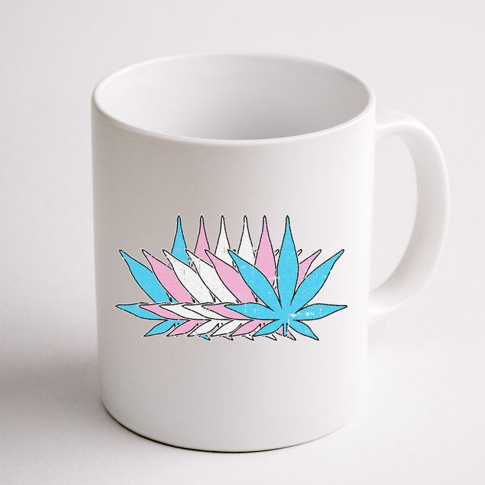 Weed Transg Pride Marijuana Lgbtq Pothead Stoner Front & Back Coffee Mug