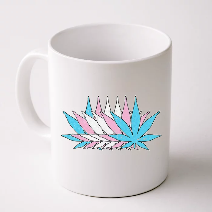 Weed Transg Pride Marijuana Lgbtq Pothead Stoner Front & Back Coffee Mug