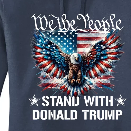 We The People Stand With Donald Trump Meaningful Gift Women's Pullover Hoodie