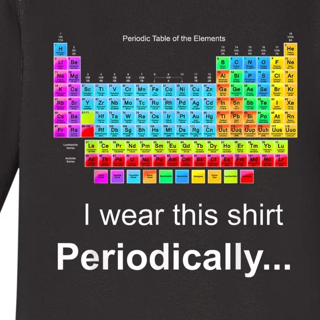 Wear This Periodically Periodic Table Of Elements Baby Long Sleeve Bodysuit