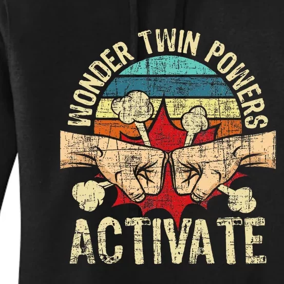 Wonder Twin Powers Activate Twins Brother Sister Sibling Women's Pullover Hoodie