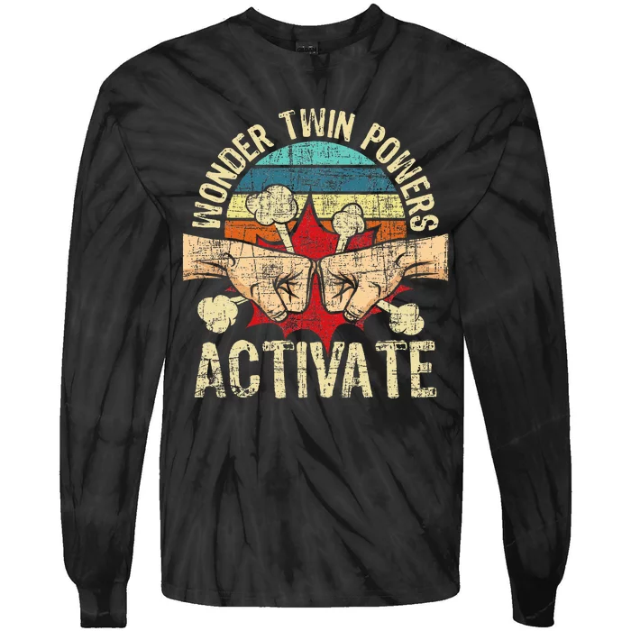 Wonder Twin Powers Activate Twins Brother Sister Sibling Tie-Dye Long Sleeve Shirt