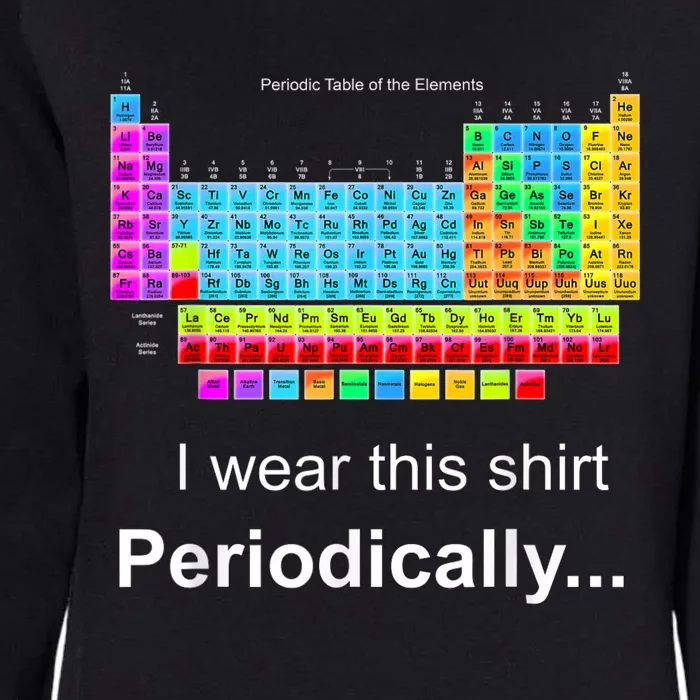 Wear This Periodically Periodic Table Of Elements Womens California Wash Sweatshirt