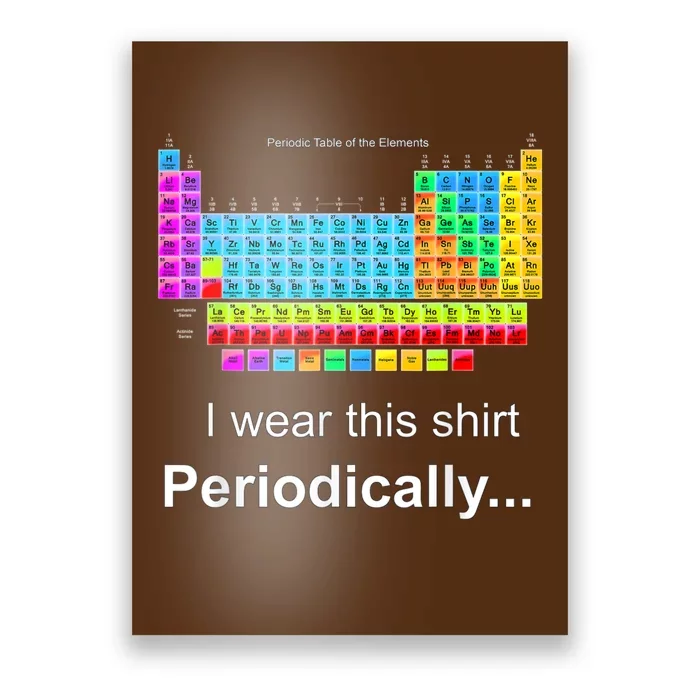 Wear This Periodically Periodic Table Of Elements Poster