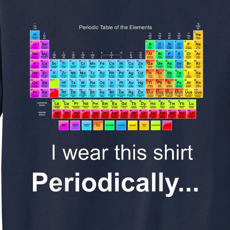 Wear This Periodically Periodic Table Of Elements Tall Sweatshirt