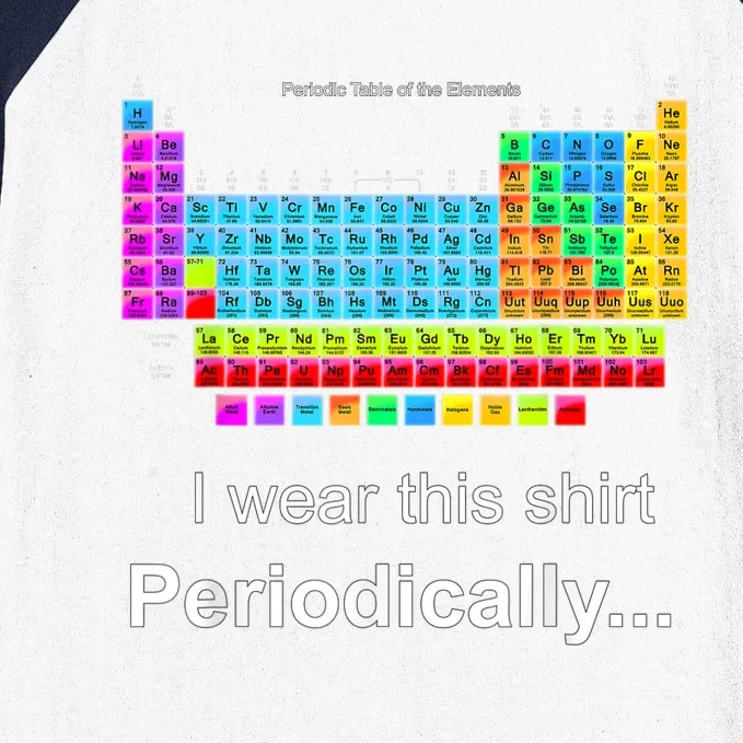 Wear This Periodically Periodic Table Of Elements Baseball Sleeve Shirt