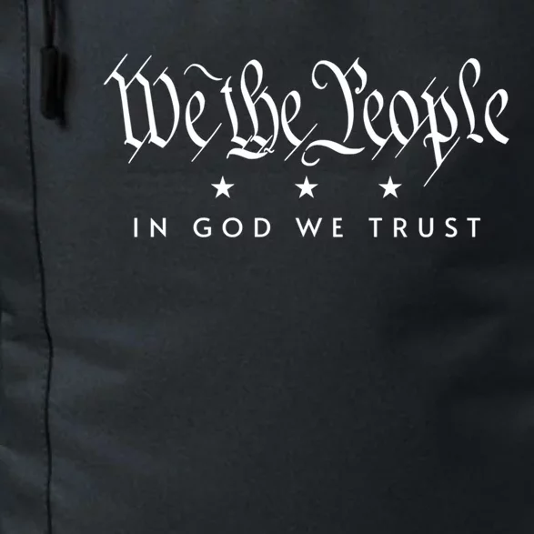 We The People In God We Trust Usa American Patriot Pride Meaningful Gift Daily Commute Backpack