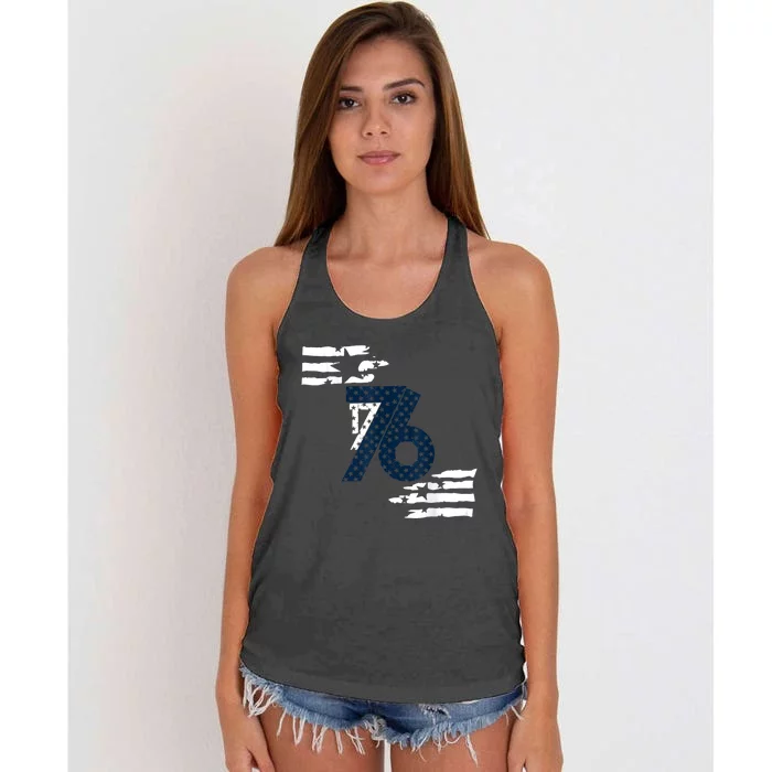 We The People 1776 American Flag Women's Knotted Racerback Tank