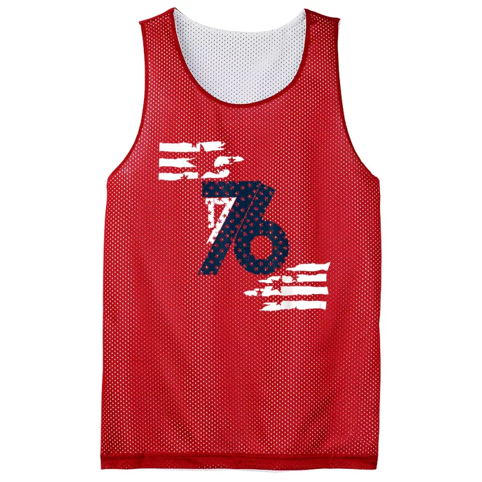 We The People 1776 American Flag Mesh Reversible Basketball Jersey Tank