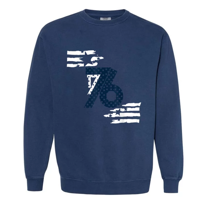 We The People 1776 American Flag Garment-Dyed Sweatshirt