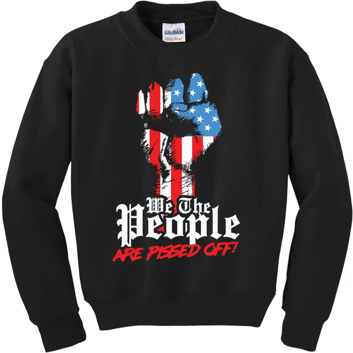 We The People Are Pissed Off Trump MAGA Constitution Gift Kids Sweatshirt