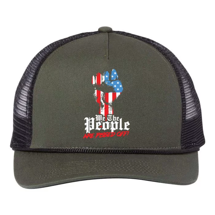 We The People Are Pissed Off Trump MAGA Constitution Gift Retro Rope Trucker Hat Cap