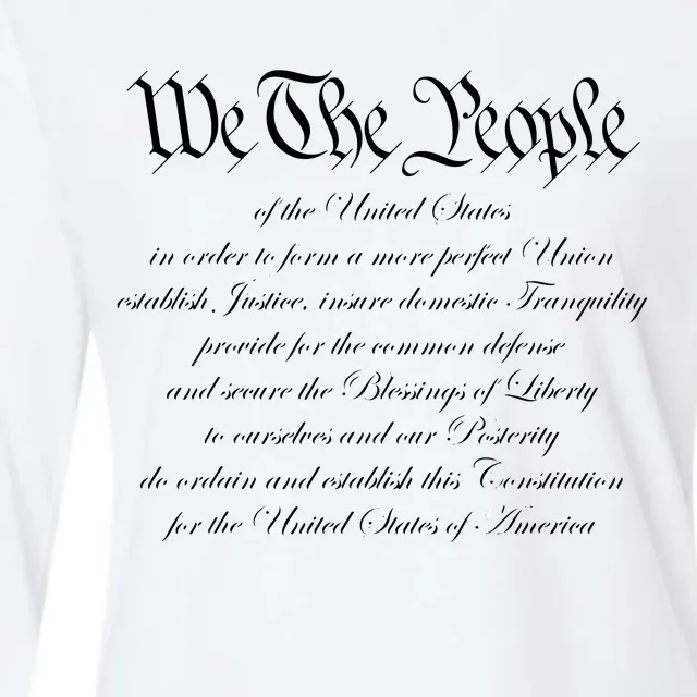 We The People Constitution American Patriot We The People Womens Cotton Relaxed Long Sleeve T-Shirt