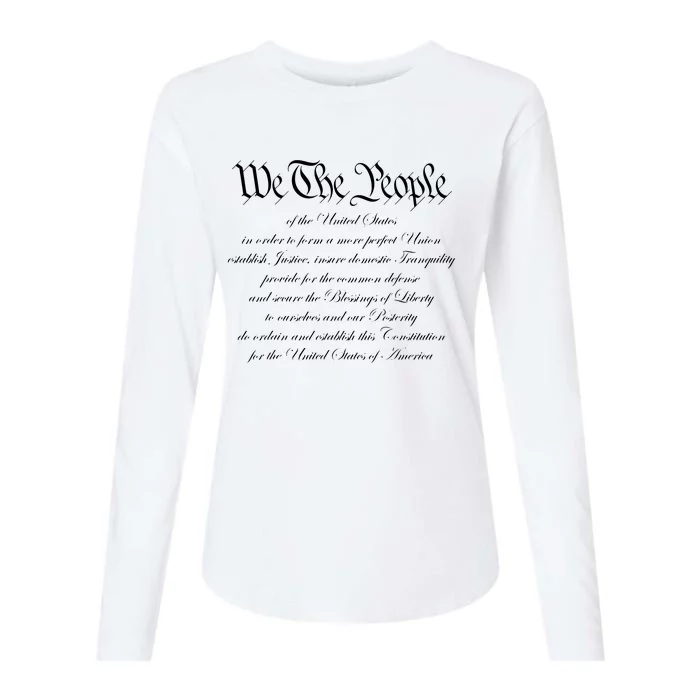 We The People Constitution American Patriot We The People Womens Cotton Relaxed Long Sleeve T-Shirt