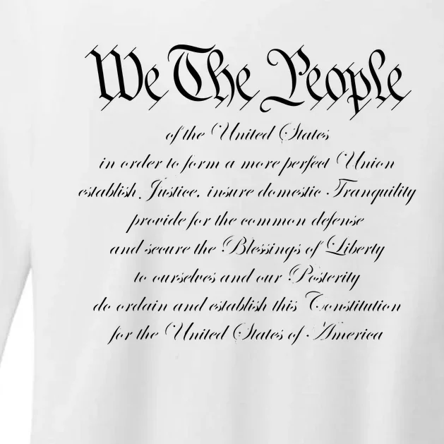 We The People Constitution American Patriot We The People Womens CVC Long Sleeve Shirt