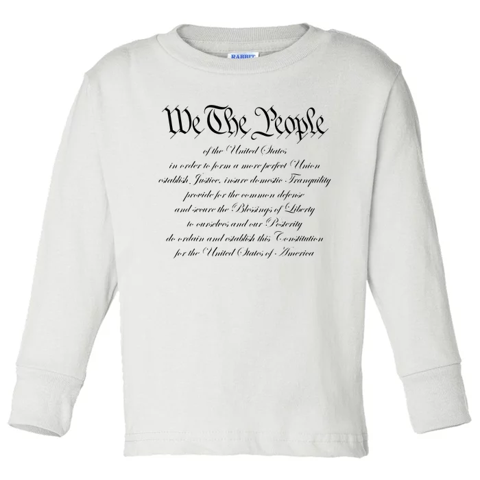 We The People Constitution American Patriot We The People Toddler Long Sleeve Shirt