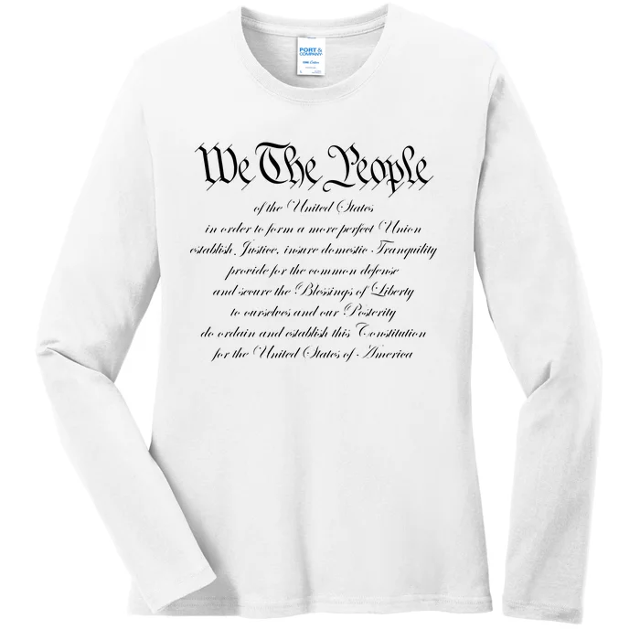 We The People Constitution American Patriot We The People Ladies Long Sleeve Shirt