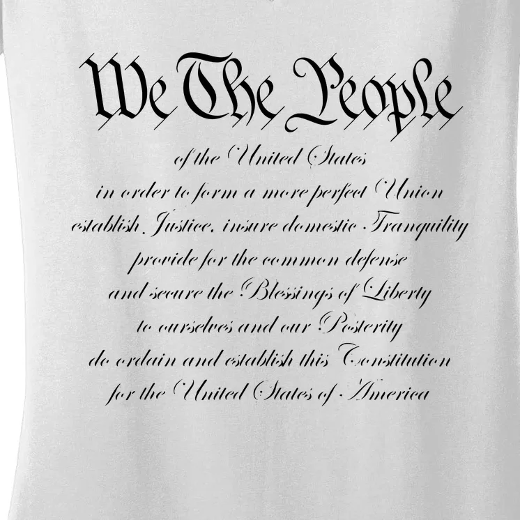 We The People Constitution American Patriot We The People Women's V-Neck T-Shirt