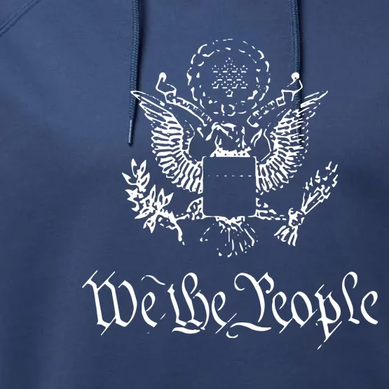 WE THE PEOPLE AMERICAN BALD EAGLE SEAL FLAG US CONSTITUTION Performance Fleece Hoodie