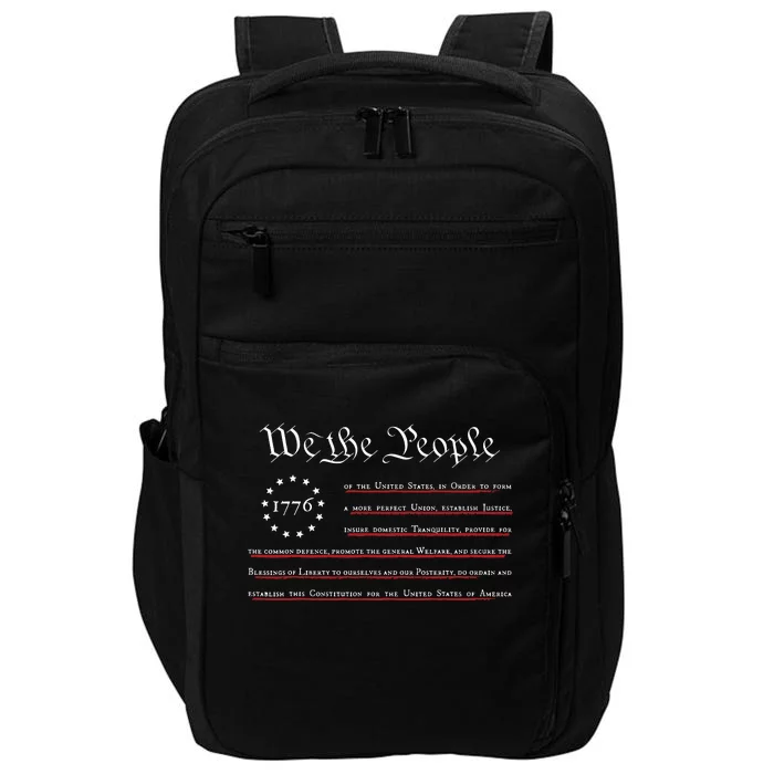 WE THE PEOPLE Preamble US Constitution 4th Of July 1776 Impact Tech Backpack