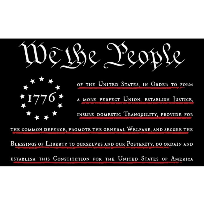 WE THE PEOPLE Preamble US Constitution 4th Of July 1776 Bumper Sticker