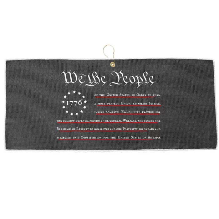 WE THE PEOPLE Preamble US Constitution 4th Of July 1776 Large Microfiber Waffle Golf Towel