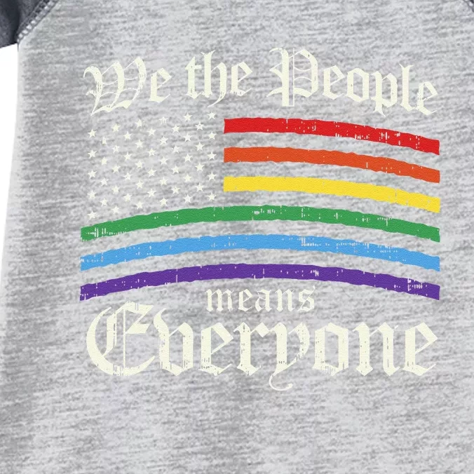 We The People Means Everyone Lgbt Gay Pride Gift Infant Baby Jersey Bodysuit