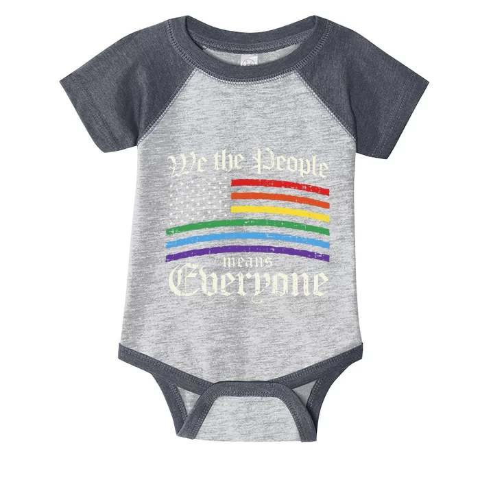 We The People Means Everyone Lgbt Gay Pride Gift Infant Baby Jersey Bodysuit