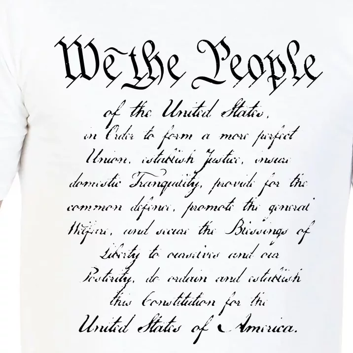 WE THE PEOPLE Preamble To The US Constitution Patriotic Comfort Colors T-Shirt