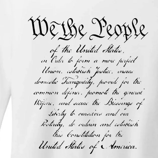 WE THE PEOPLE Preamble To The US Constitution Patriotic Womens CVC Long Sleeve Shirt