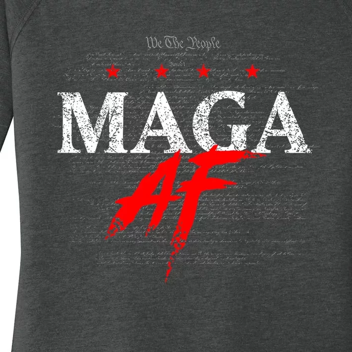 We The People Maga Women's Perfect Tri Tunic Long Sleeve Shirt