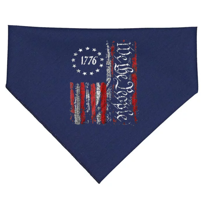 We The People American History 1776 Independence Day Vintage USA-Made Doggie Bandana