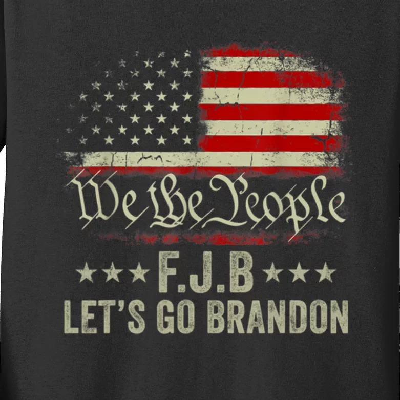 We The People FJB Let's Go Brandon Kids Long Sleeve Shirt