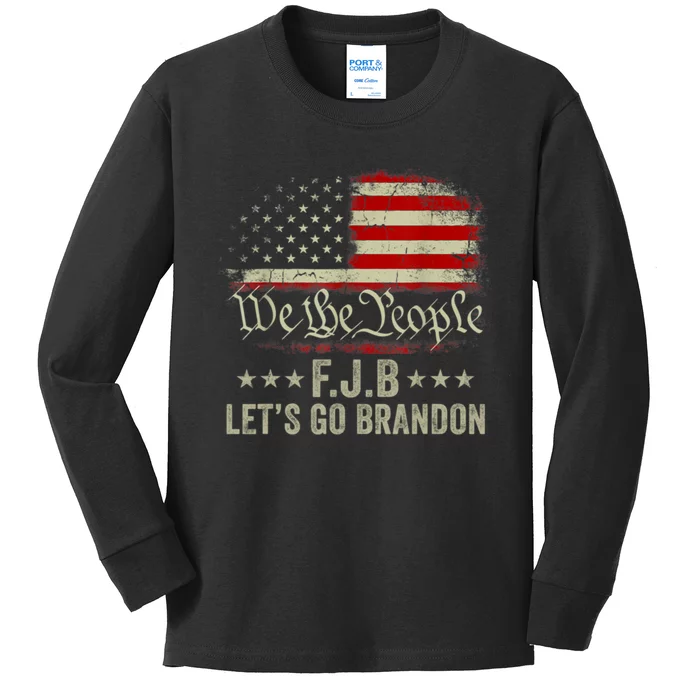 We The People FJB Let's Go Brandon Kids Long Sleeve Shirt